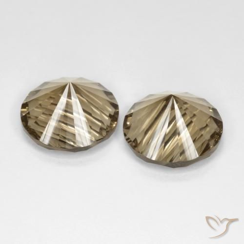 Gemme di Quarzo fumé Marrone caldo naturale da 10.22 ct, Rotondo, VS