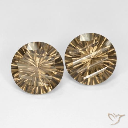 Gemme di Quarzo fumé Marrone medio-chiaro naturale da 10.25 ct, Rotondo, VS