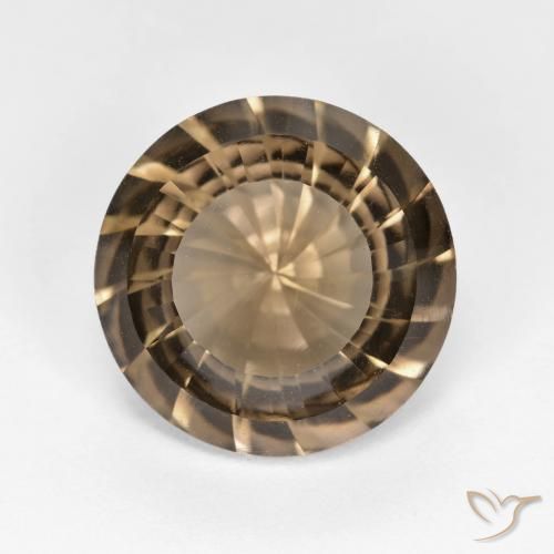 5.45ct Naturale Marrone caldo Quarzo fumé, Rotondo, VVS