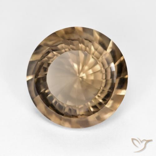 Quarzo fumé Marrone caldo naturale da 5.45 ct, Rotondo, VVS
