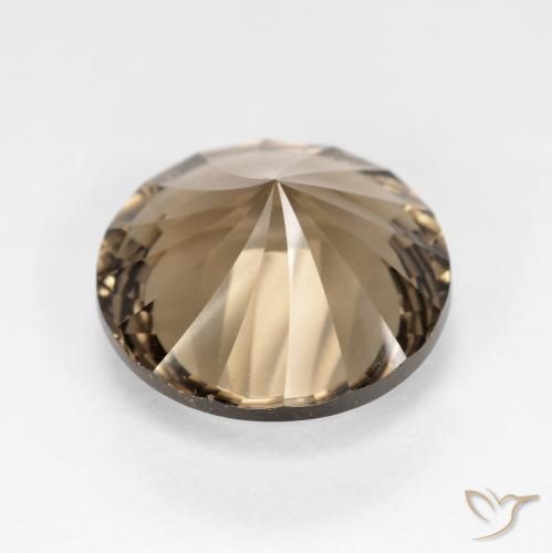Quarzo fumé Marrone caldo naturale da 5.45 ct, Rotondo, VVS
