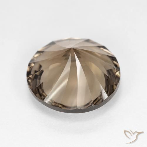Quarzo fumé Moka chiaro naturale da 5.41 ct, Rotondo, VVS