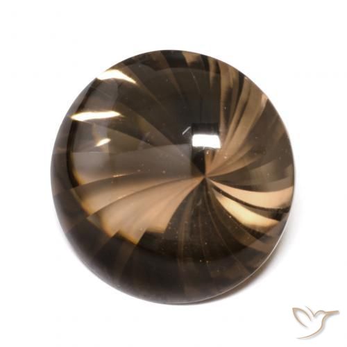 Quarzo fumé Marrone medio naturale da 12.11 ct, Rotondo, Trasparente