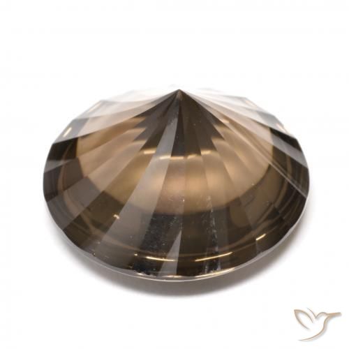 Quarzo fumé Marrone medio naturale da 12.11 ct, Rotondo, Trasparente
