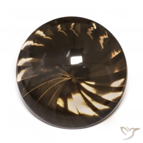 12.28ct Naturale Marrone medio Quarzo fumé, Rotondo, Trasparente