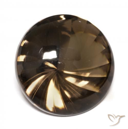 Quarzo fumé Marrone medio naturale da 12.28 ct, Rotondo, Trasparente