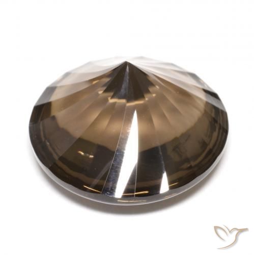 Quarzo fumé Marrone medio naturale da 12.28 ct, Rotondo, Trasparente