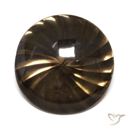 Quarzo fumé Marrone chiaro naturale da 10.52 ct, Rotondo, Trasparente
