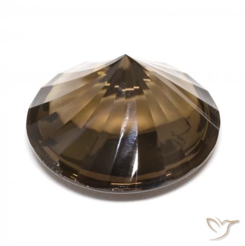 Quarzo fumé Marrone chiaro naturale da 10.52 ct, Rotondo, Trasparente