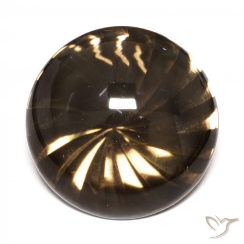 Quarzo fumé Pan di zenzero marrone naturale da 13.07 ct, Rotondo, Trasparente