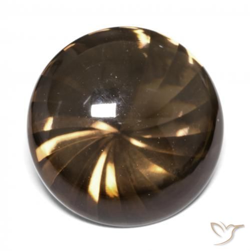 Quarzo fumé Pan di zenzero marrone naturale da 12.95 ct, Rotondo, Trasparente