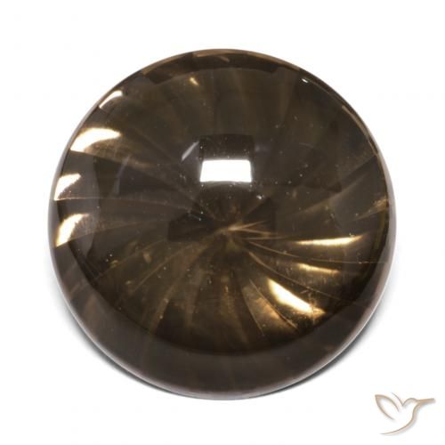 12.74ct Naturale Marrone chiaro Quarzo fumé, Rotondo, Trasparente