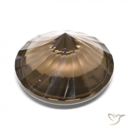 Quarzo fumé Marrone chiaro naturale da 12.74 ct, Rotondo, Trasparente