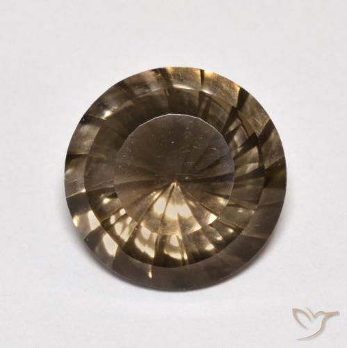 5.58ct Naturale Moka chiaro Quarzo fumé, Rotondo, VVS