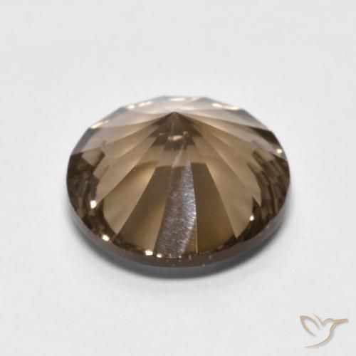 Quarzo fumé Moka chiaro naturale da 5.58 ct, Rotondo, VVS