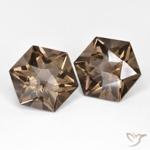 Gemme di Quarzo fumé Marrone chiaro naturale da 18.61 ct, Taglio a fantasia, VVS