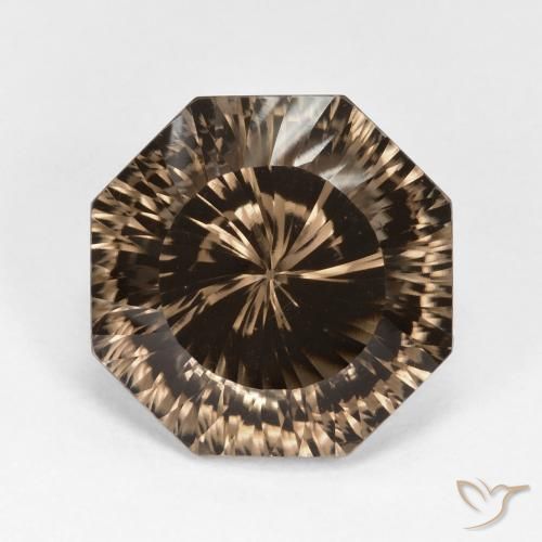 9.48ct Naturale Marrone caldo Quarzo fumè, Taglio smeraldo, VVS