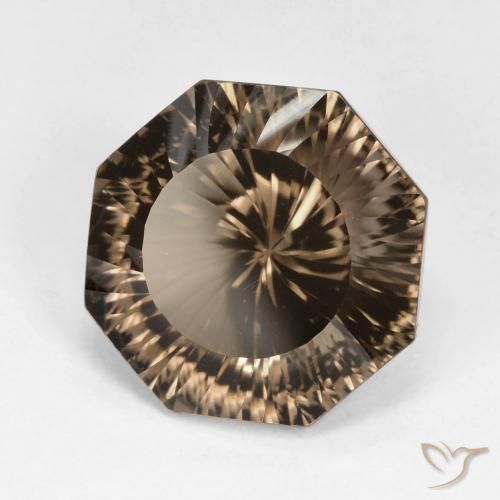 Quarzo fumè Marrone caldo naturale da 9.48 ct, Ottagonale / Taglio smeraldo, VVS