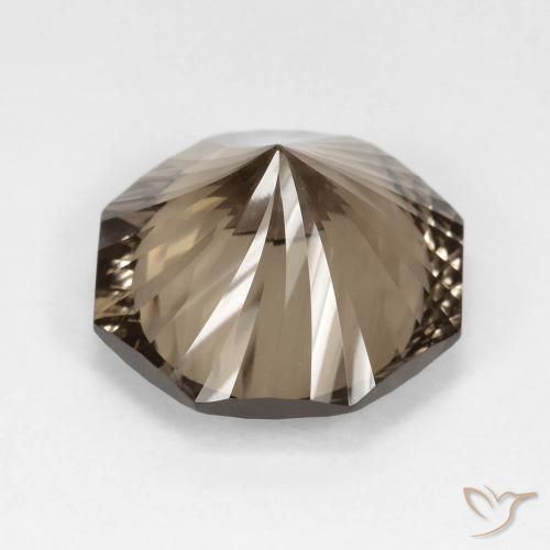 Quarzo fumè Marrone caldo naturale da 9.48 ct, Ottagonale / Taglio smeraldo, VVS