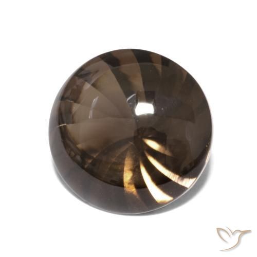 Quarzo fumé Marrone medio naturale da 4.93 ct, Rotondo, Trasparente