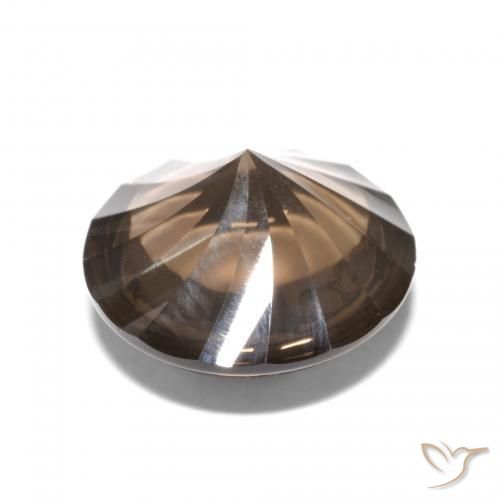 Quarzo fumé Marrone medio naturale da 4.93 ct, Rotondo, Trasparente