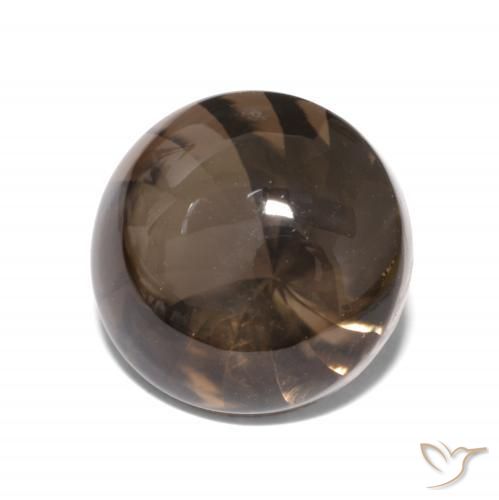 Quarzo fumé ombra marrone naturale da 6.16 ct, Rotondo, Trasparente