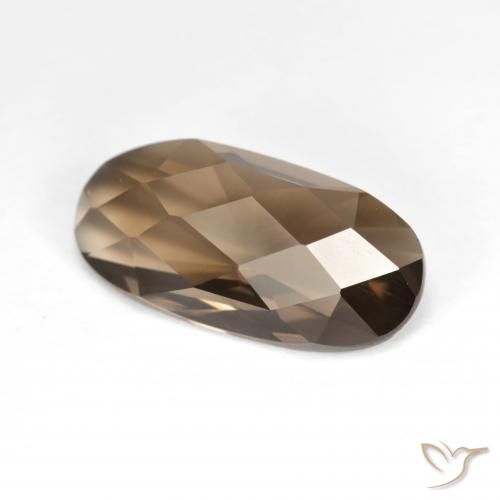 Quarzo fumé Marrone caldo naturale da 4.76 ct, Ovale, VVS-VS