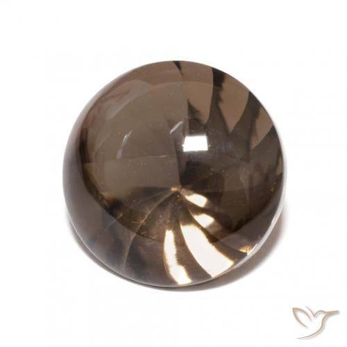 Quarzo fumé Marrone medio-scuro naturale da 5.51 ct, Rotondo, Trasparente