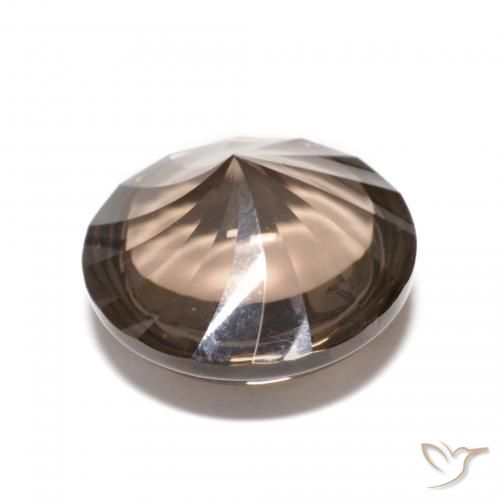 Quarzo fumé Marrone medio-scuro naturale da 5.51 ct, Rotondo, Trasparente