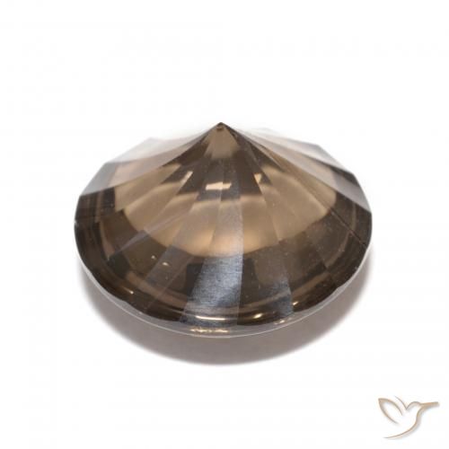 Quarzo fumé Marrone scuro naturale da 5.04 ct, Rotondo, Trasparente