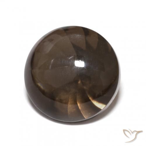 Quarzo fumé ombra marrone naturale da 6.18 ct, Rotondo, Opaco