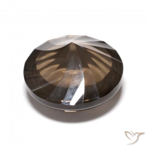 Quarzo fumé ombra marrone naturale da 6.18 ct, Rotondo, Opaco