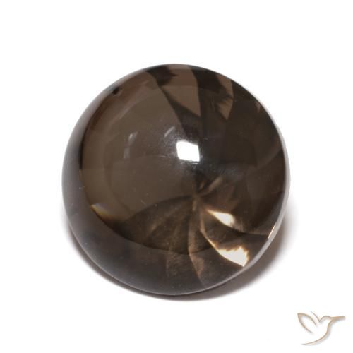 Quarzo fumé Marrone scuro naturale da 5.78 ct, Rotondo, Trasparente