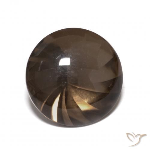 Quarzo fumé ombra marrone naturale da 5.56 ct, Rotondo, Trasparente