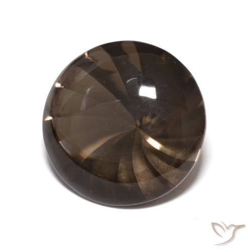 Quarzo fumé ombra marrone naturale da 5.14 ct, Rotondo, Trasparente