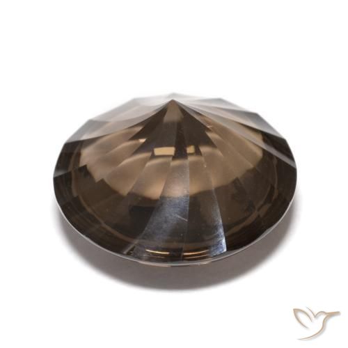Quarzo fumé ombra marrone naturale da 5.14 ct, Rotondo, Trasparente