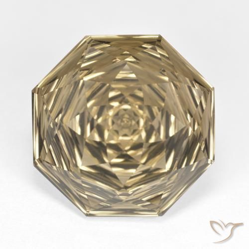 Quarzo fumè Marrone Giallo Chiaro naturale da 12.80 ct, Ottagonale / Taglio smeraldo, VVS