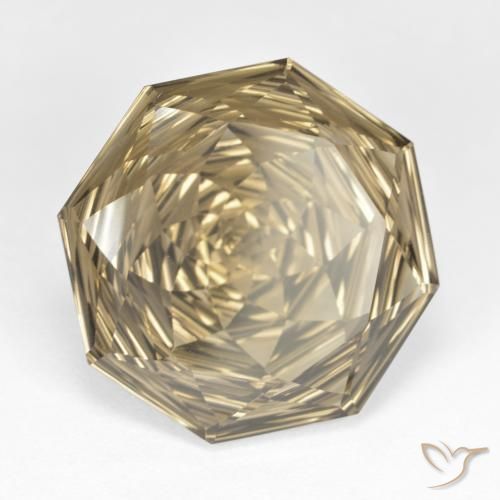 Quarzo fumè Marrone Giallo Chiaro naturale da 12.80 ct, Ottagonale / Taglio smeraldo, VVS