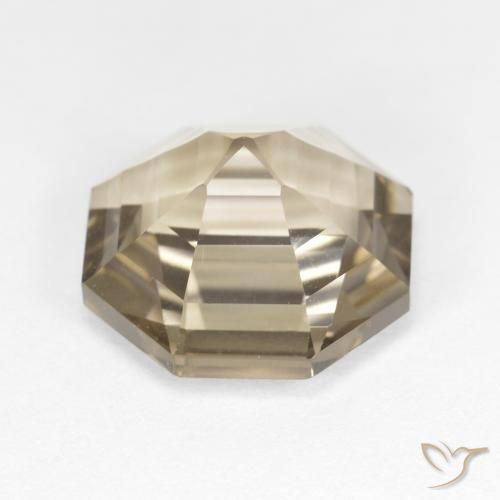Quarzo fumé Marrone chiaro naturale da 5.82 ct, Ottagonale / Taglio smeraldo, VVS