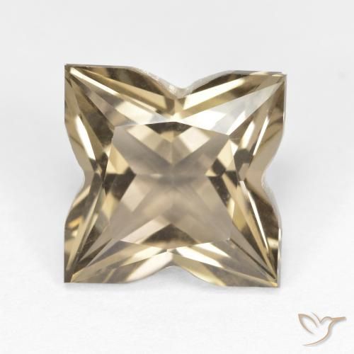 4.26ct Naturale Marrone Giallo Chiaro Quarzo fumé, Taglio a fantasia, VVS