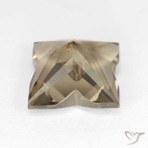 Quarzo fumé Marrone Giallo Chiaro naturale da 4.26 ct, Taglio a fantasia, VVS
