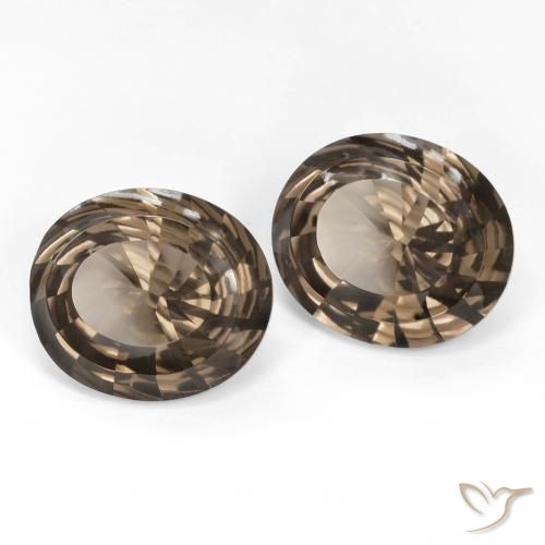 Gemme di Quarzo fumé Marrone medio-chiaro naturale da 13.67 ct, Ovale, VVS