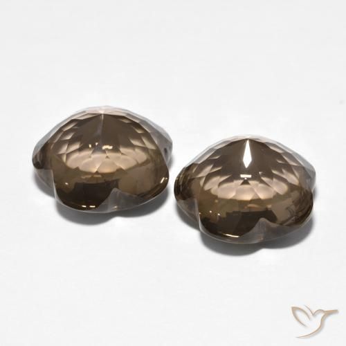 Gemme di Quarzo fumé ombra marrone naturale da 9.81 ct, Taglio a fiore, Trasparente