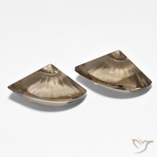 Gemme di Quarzo fumé Moka chiaro naturale da 20.96 ct, Taglio marquise, Trasparente