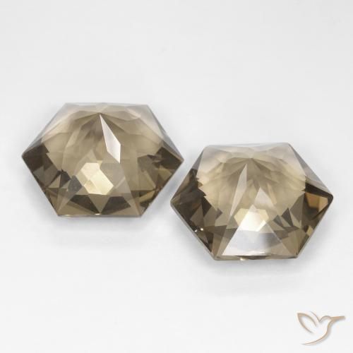Gemme di Quarzo fumé Marrone Giallo Chiaro naturale da 18.92 ct, Taglio a fantasia, VS