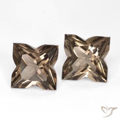 Gemme di Quarzo fumé Marrone chiaro naturale da 8.63 ct, Taglio a fantasia, VVS