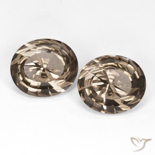 13.90ctw Naturale Marrone terra d'ombra chiaro Quarzo fumè, Ovale, VVS