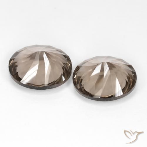 Gemme di Quarzo fumé Marrone terra d'ombra chiaro naturale da 13.90 ct, Ovale, VVS