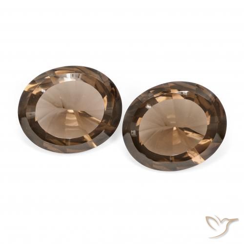 Quarzo fumé naturale marrone da 7,56 ct, taglio ovale, VVS