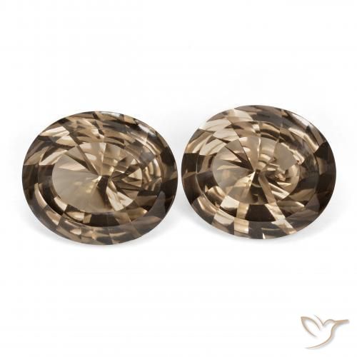 Gemme di Quarzo fumé Marrone Noce naturale da 13.45 ct, Ovale, VVS